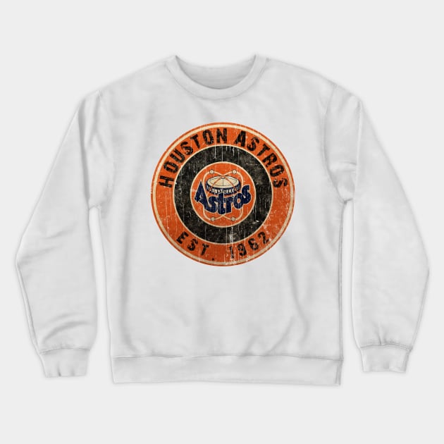 Retro Vintage Houston Astros 70s Crewneck Sweatshirt by LEMESGAKPROVE